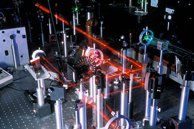 A laser going around a corner